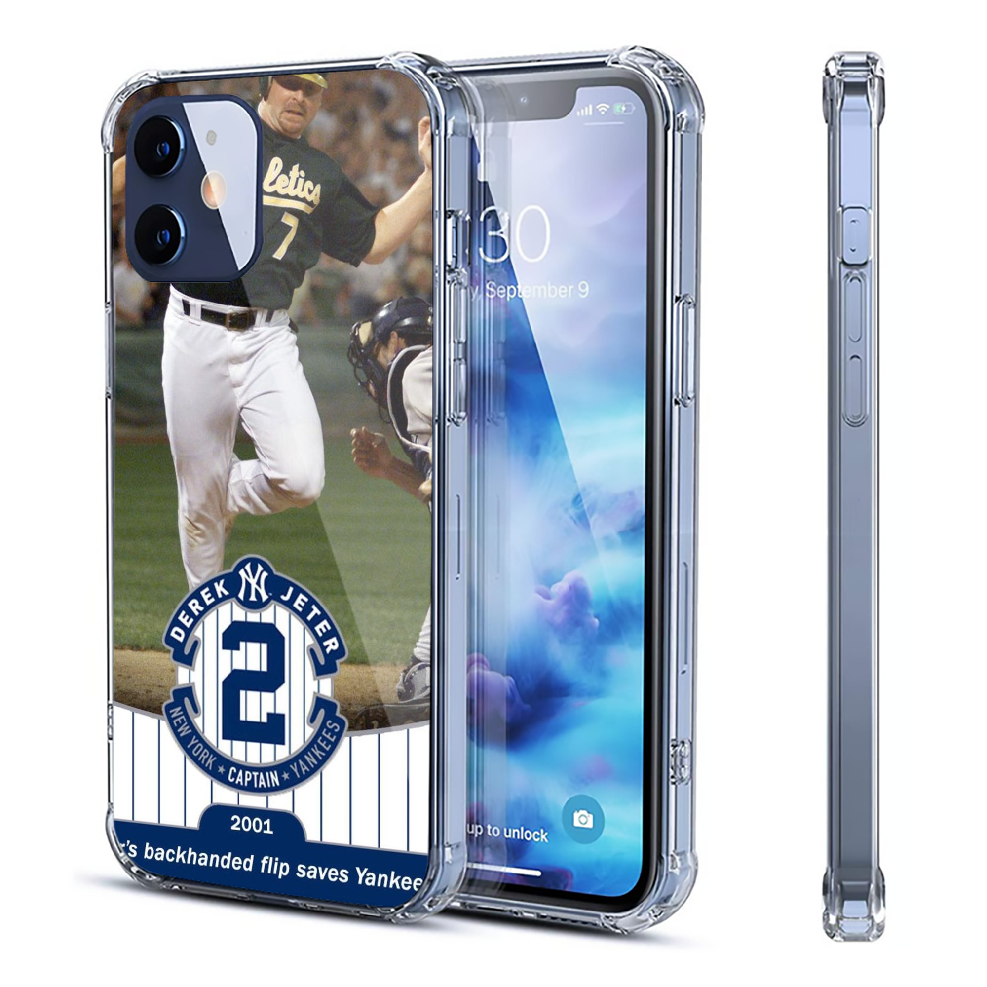 Derek Jeter 111 Clear IPhone 12 Case – Soft TPU With UV Print – Enhanced Drop Protection, Precise Fit, Anti-Fingerprint, Customizable Design, Scratch-Resistant, Yellow-Resistant